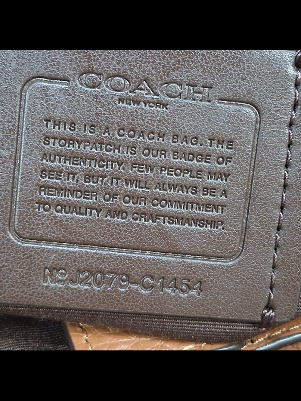 Coach Cognac Pebbled Leather Gathered Shoulder Bag - Picture 5 of 7